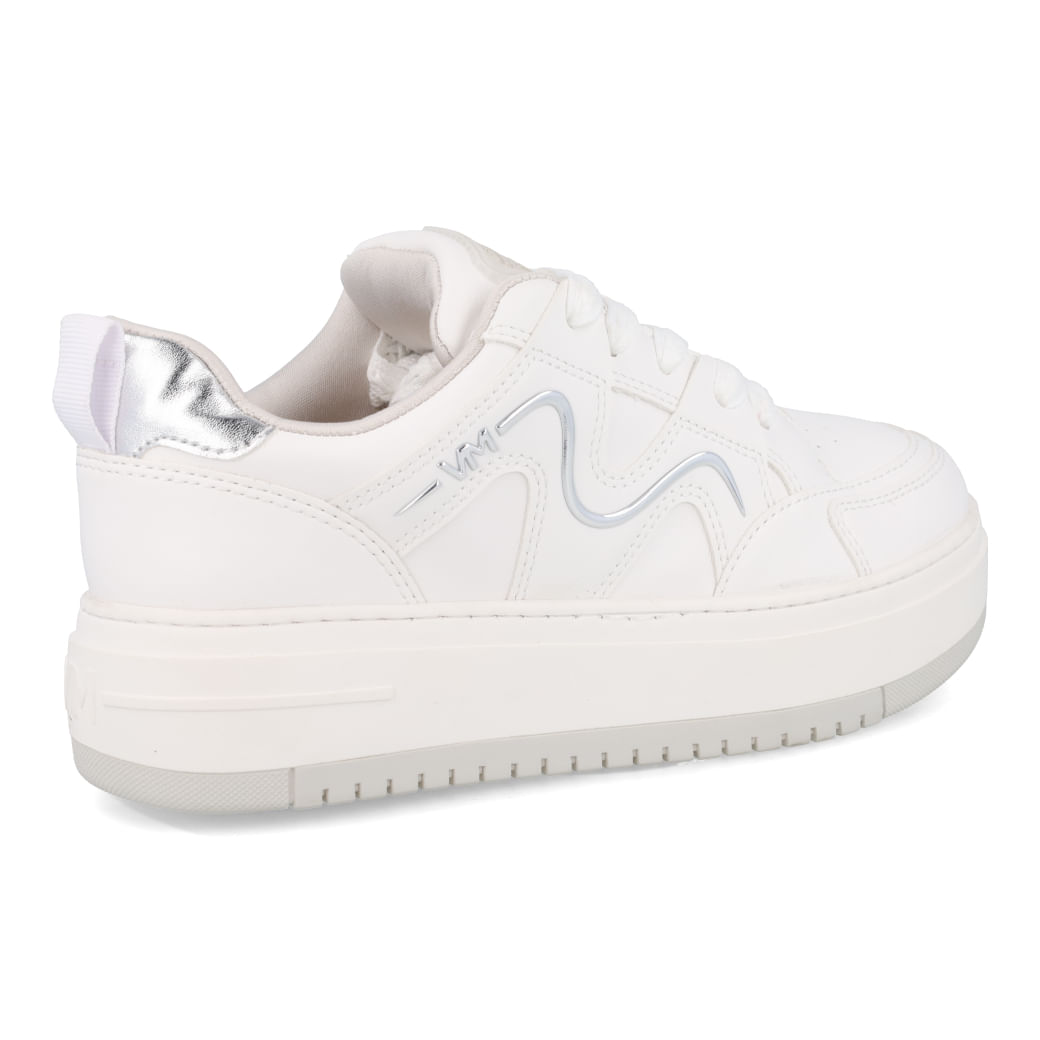 Via Marte Tenis Casual 306002-03 Branco-Prata Napa-Metalizado_6_999999992675828_23